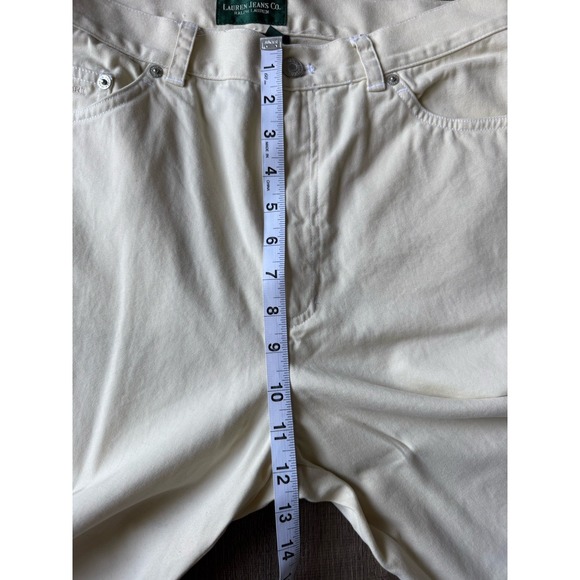 Ralph Lauren Pants Lauren Jeans Co. Women's RN 54050 Ivory Capri Size 12 - Picture 3 of 9